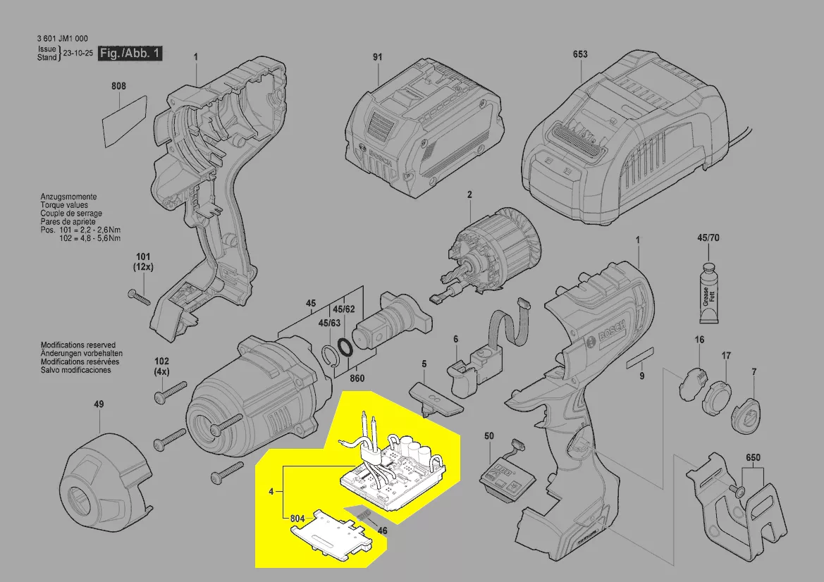 Module électronique réf. 1 607 233 5LG Bosch